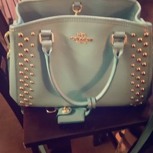 Coach 100% leather handbag and matching wallet